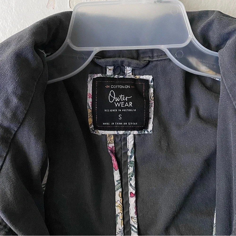 Dusty Blue Cargo Jacket - Picture 4 of 6